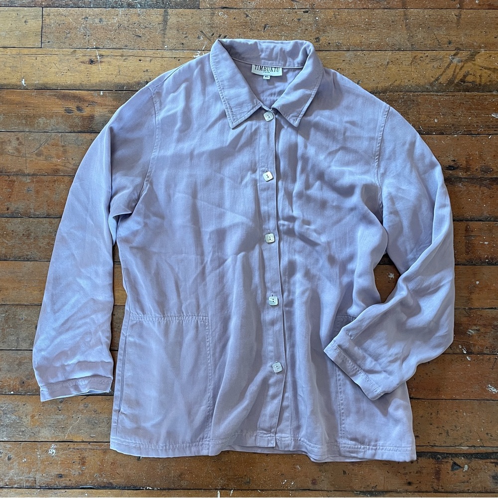 Vintage 90s Timbuktu postcard blouse